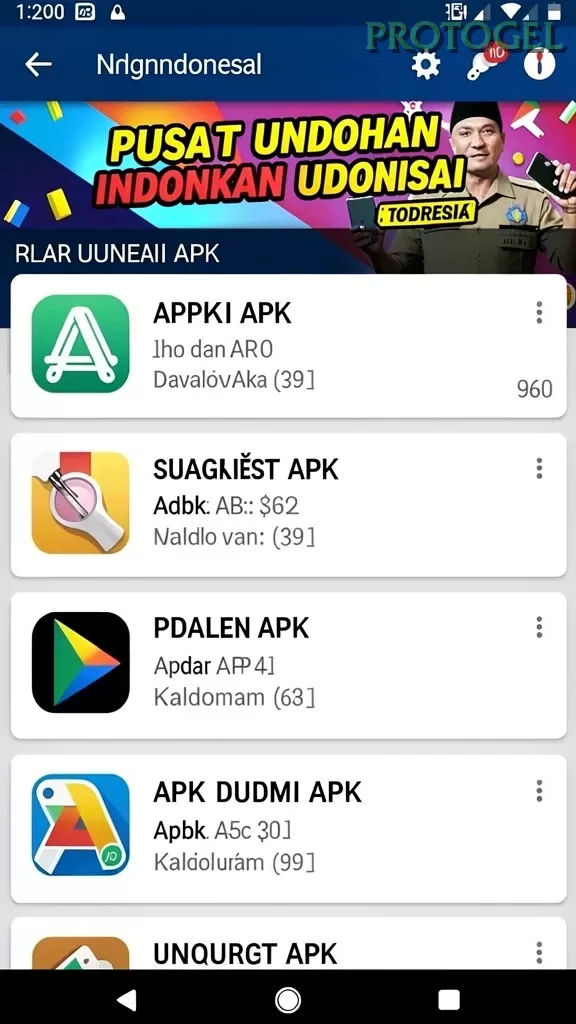Cuplikan layar ZK988 — menu navigasi